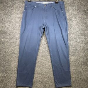 Peter Millar Ultimate Sateen 5-Pocket Pants Mens 35x30 Blue Straight Leg Stretch